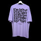 Star Trippy T-Shirt: Lavender, Oversized, Back Side, Bio-Washed Cotton Printed by Techno Be With You