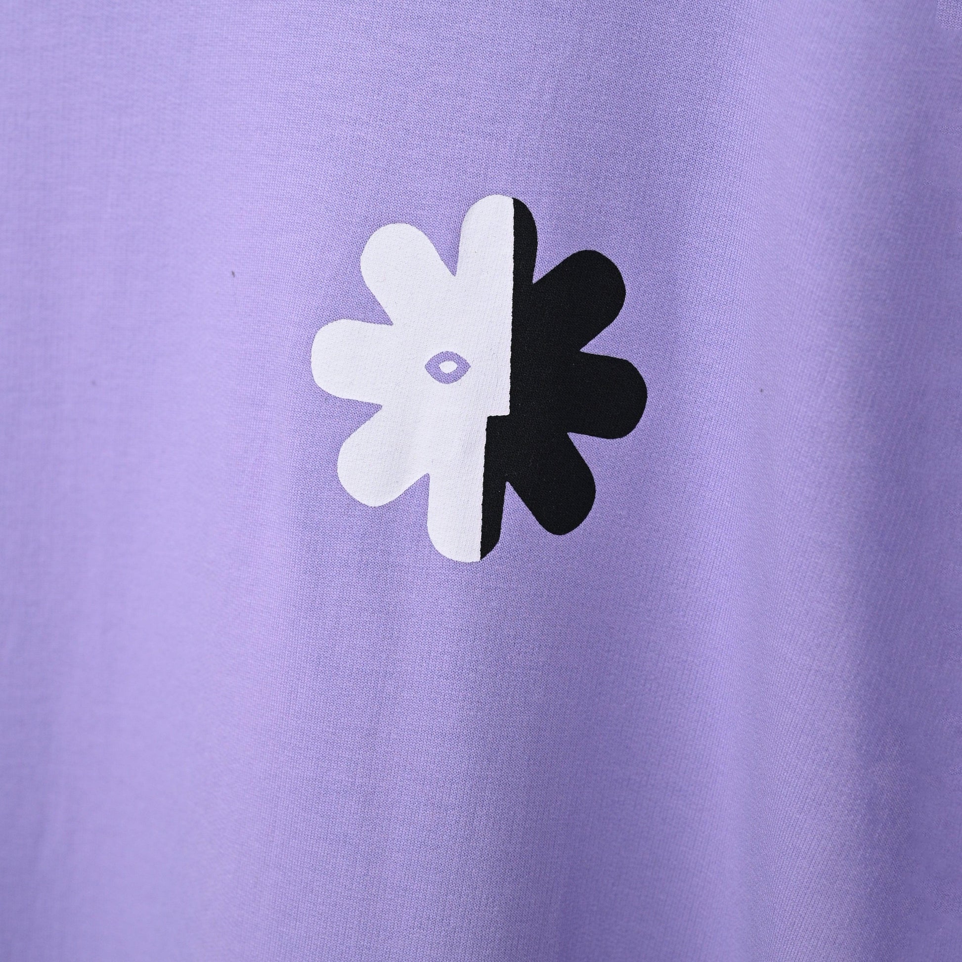 Wild Love - Techno Be With You Clothing Shop Wild Love Front close side Printed Pure Cotton T-Shirt purple Online  