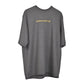 Major rager T-Shirt: Grey, Oversized, Front Side, Bio-Washed Cotton Printed by Techno Be With You