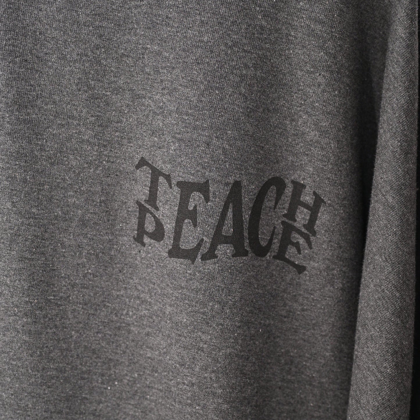 Protect Your Energy T-Shirt: Grey, Oversized, Close Front, Bio-Washed Cotton Printed by Techno Be With You
