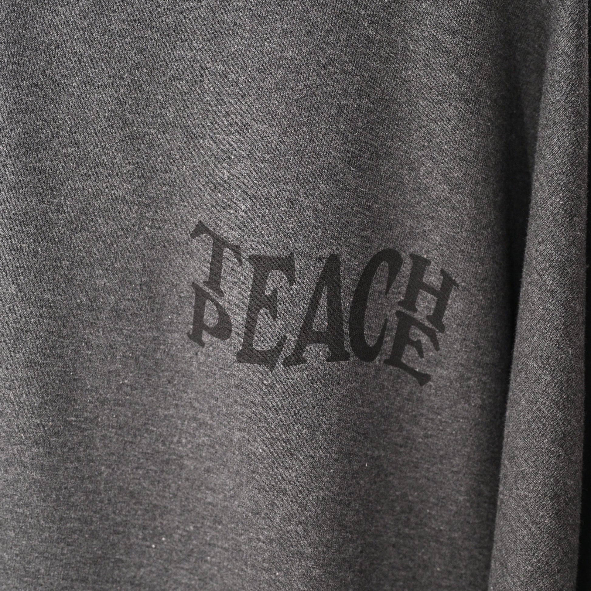 Protect Your Energy T-Shirt: Grey, Oversized, Close Front, Bio-Washed Cotton Printed by Techno Be With You