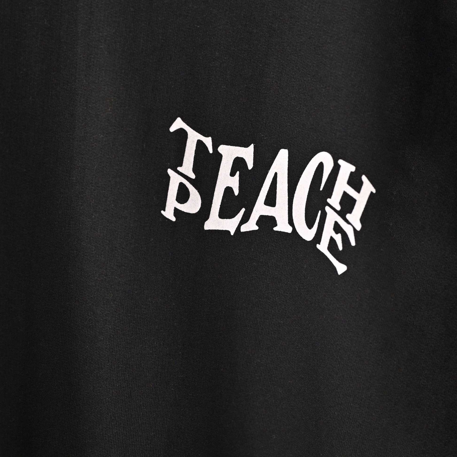 Protect Your Energy T-Shirt: Black, Oversized, Close Front, Bio-Washed Cotton Printed by Techno Be With You