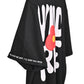 Wild Free T-Shirt: Black, Oversized, Side View, Bio-Washed Cotton Printed by Techno Be With You