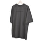 Star Trippy T-Shirt: Grey, Oversized, Front Pose, Bio-Washed Cotton Printed by Techno Be With You