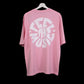 Feel the music T-Shirt: Lilac, Oversized, Back Side, Bio-Washed Cotton Printed by Techno Be With You