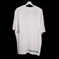 Feel the music T-Shirt: White, Oversized, Front side, Bio-Washed Cotton Printed by Techno Be With You