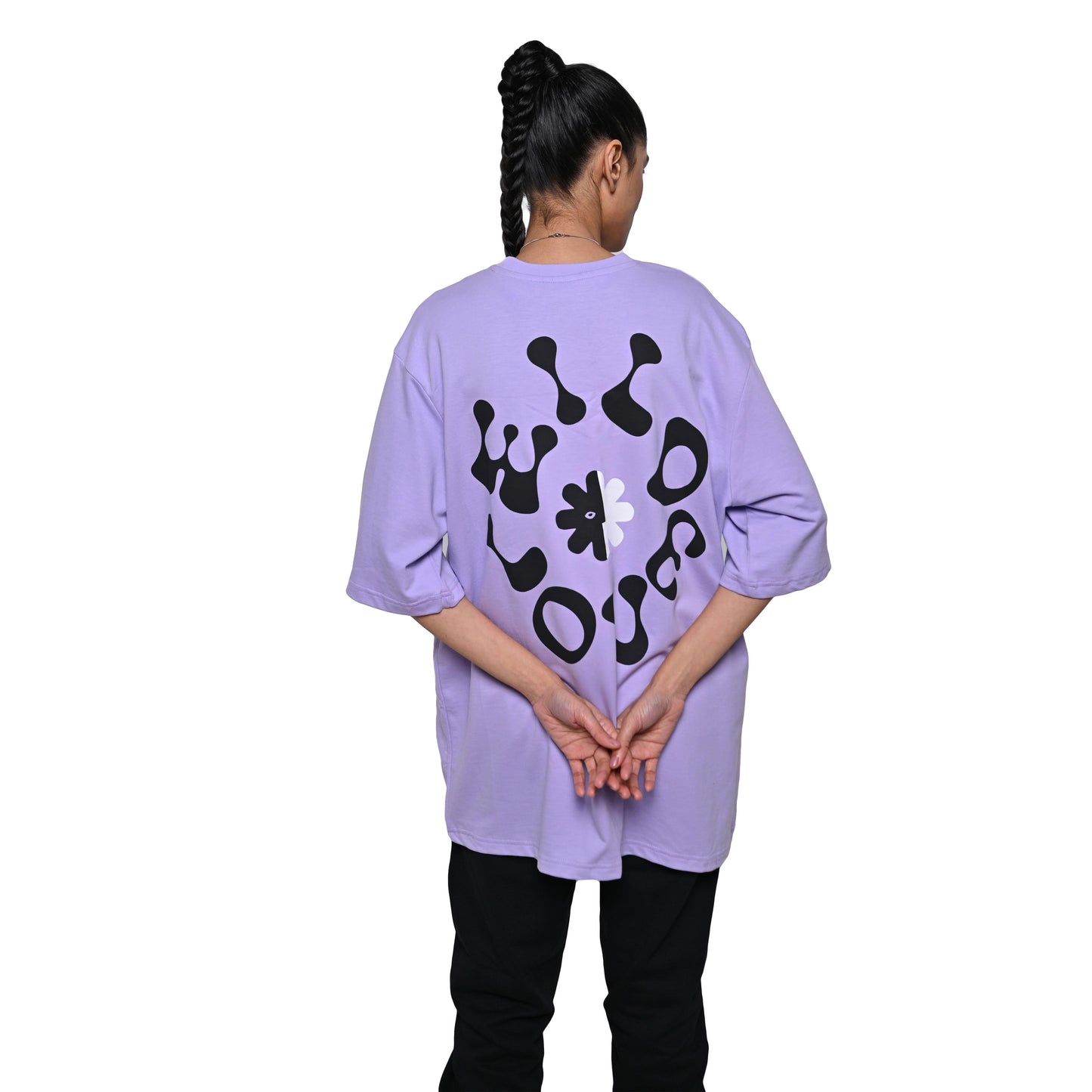 Wild Love - Techno Be With You Clothing  Shop Wild Love Back Printed Pure Cotton Lavender T-Shirt  Online  