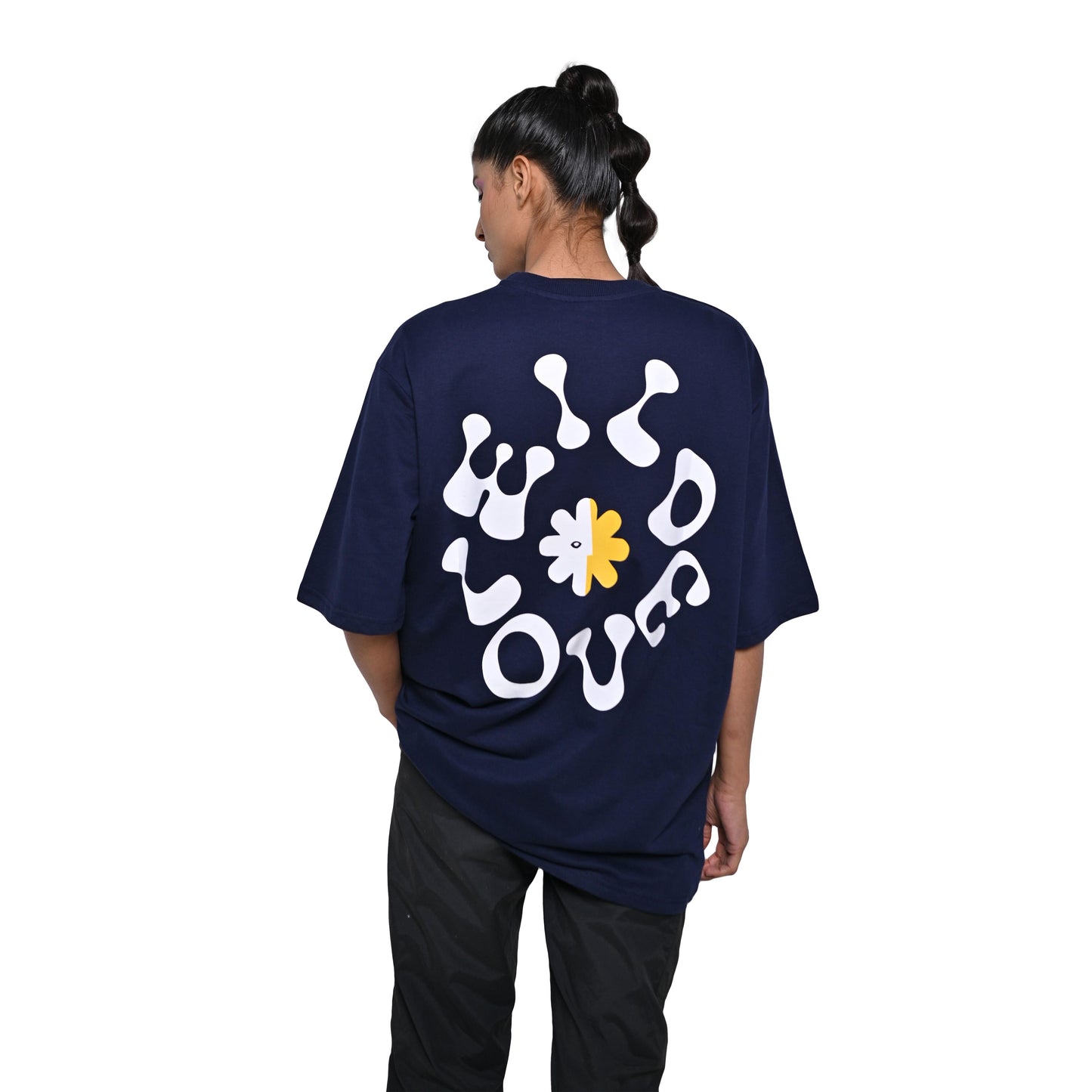 Wild Love - Techno Be With You Clothing  Shop Wild Love Back Printed Pure Cotton Blue T-Shirt Online  