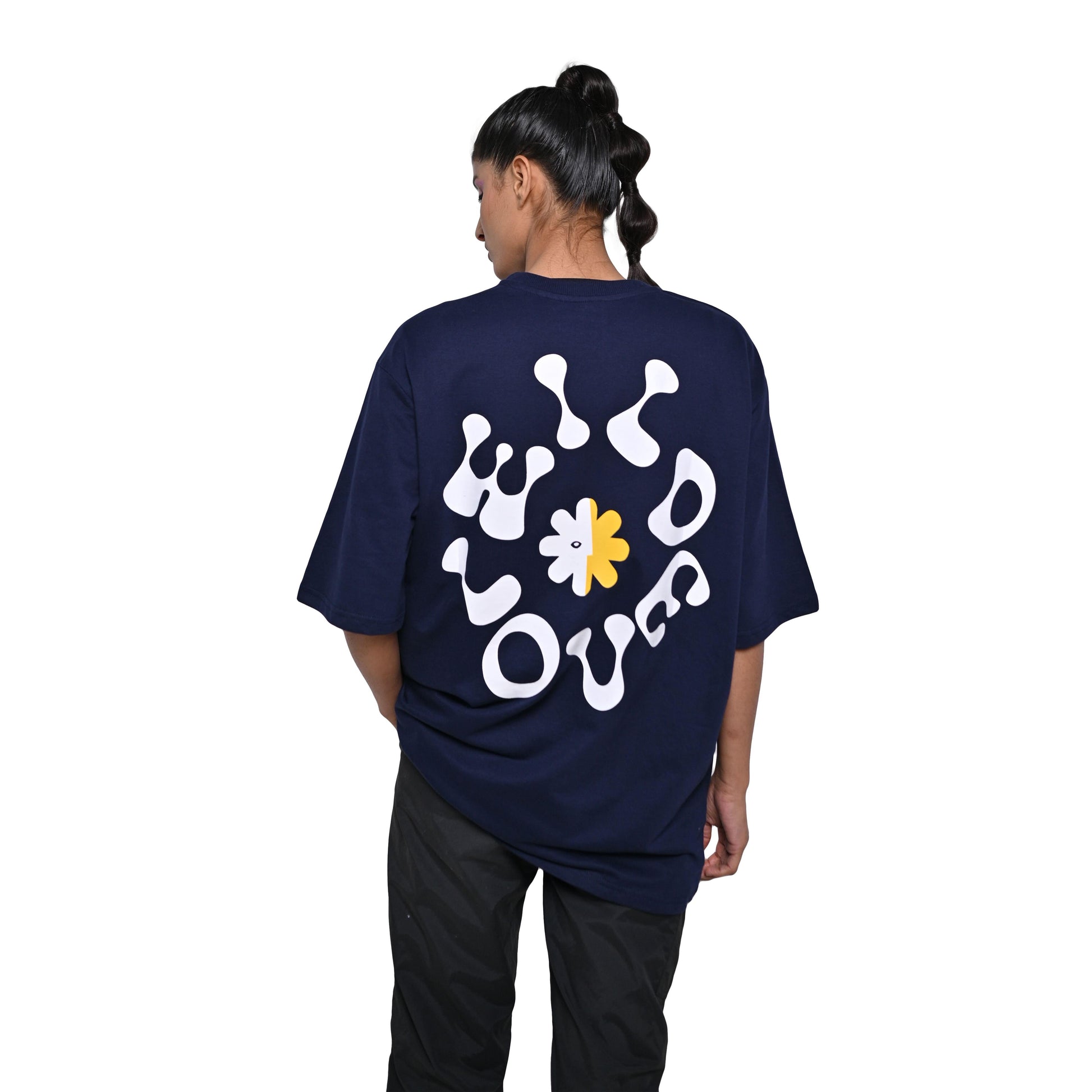Wild Love - Techno Be With You Clothing  Shop Wild Love Back Printed Pure Cotton Blue T-Shirt Online  