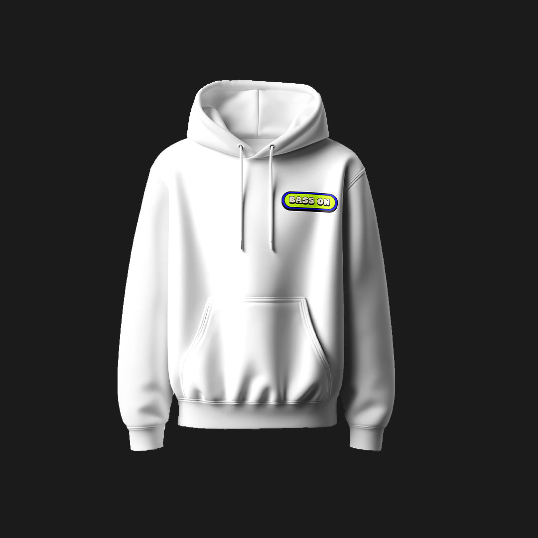 Bass on loop hoodie - White