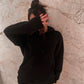 Techno Hoodie - Black front side