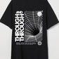 Through And Through black printed techno tshirt, Back side