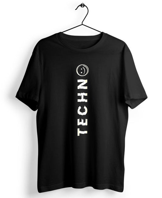 Techno One Black Printed Tshirt
