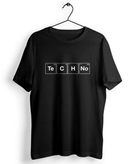Techno Two Black printed tshirt