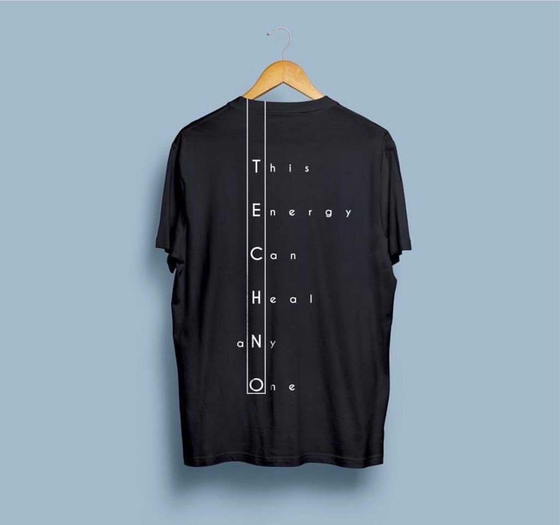 Techno Energy black printed T-shirt