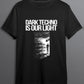 Dark Techno Black Printed Tshirt, Back side